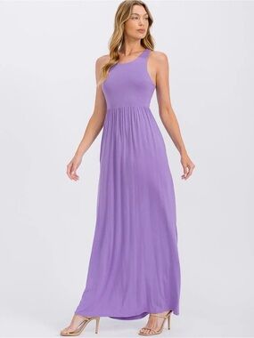 blue and black striped maxi dress Blue and Taupe Striped Maxi Dress with Open Back